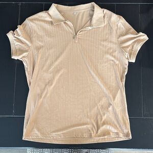 Amazon Men's Beige Polo Shirt